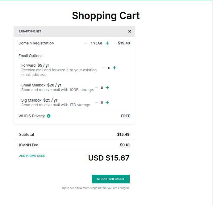 Hover Shopping Cart