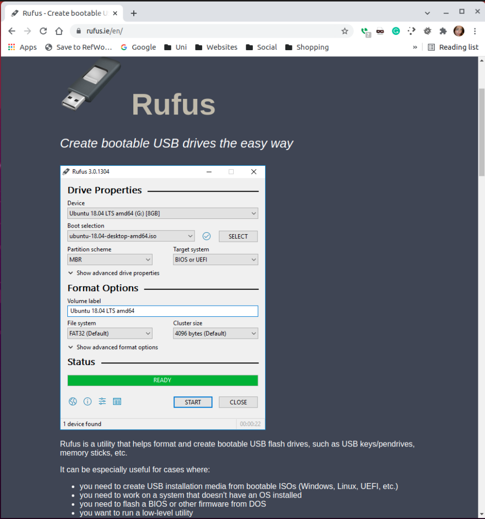 Rufus Download Page