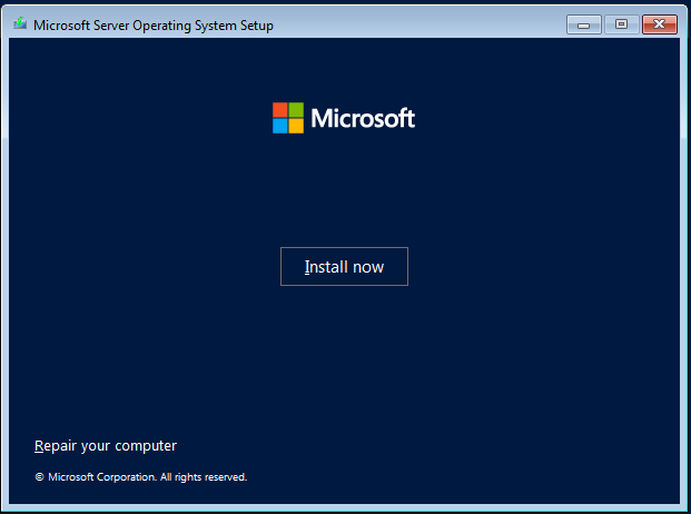 Install Windows Server Step 2