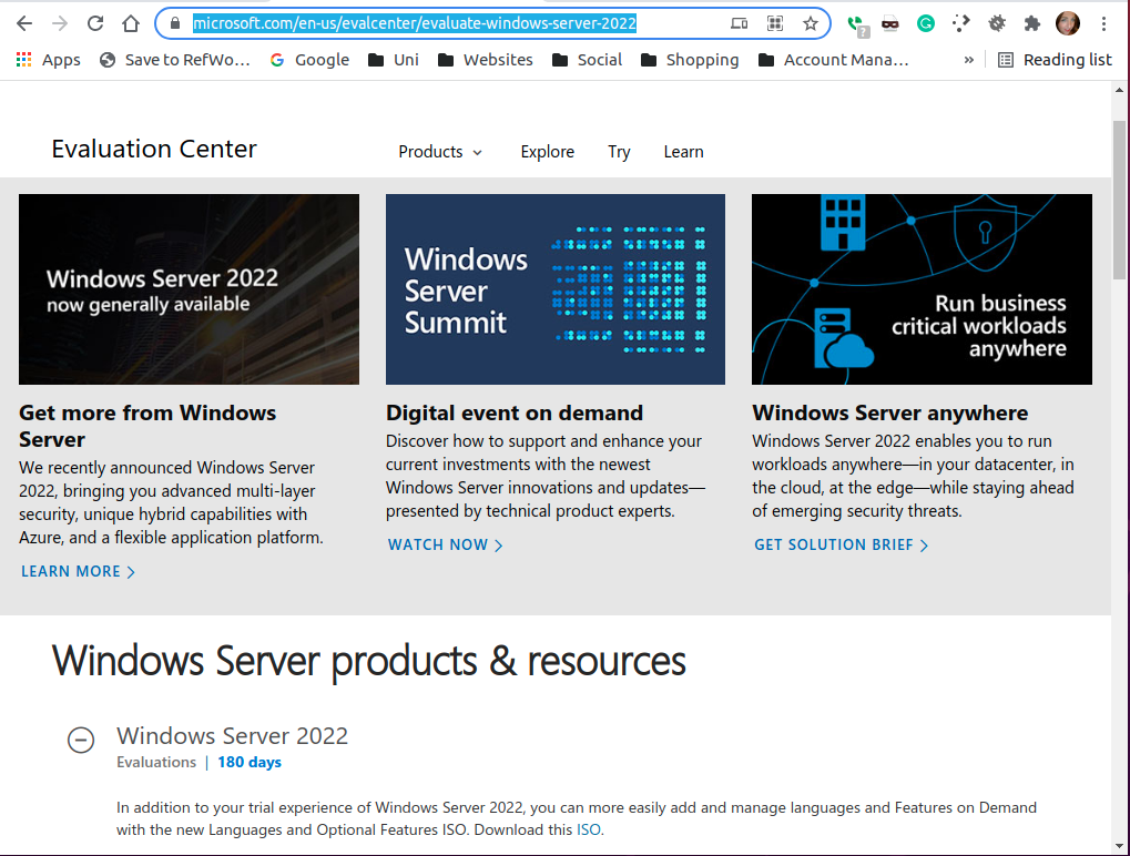 Windows Server Downloads Page - Create a Windows Server USB